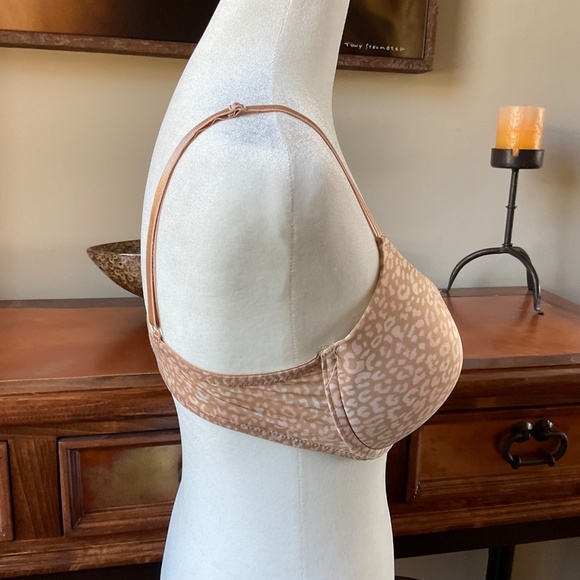 Animal Print Padded Bra. Size 34C. Tan/Cream - Picture 4 of 7
